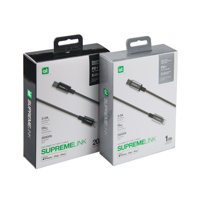 300gsm C2S Met een laag bedekt Art Paper Lightning Cable Packaging voor Elektronische Producten