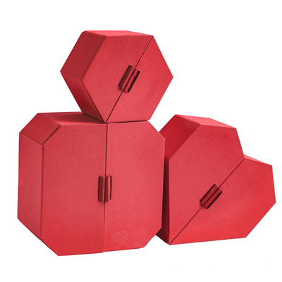 Met de hand gemaakte hart gevormde van de de giftdoos van de doosluxe het Huwelijks Verpakkende Doos met Lint