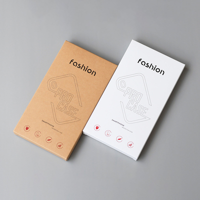 Handwerkpapier Retail Hanger Box Telefoon Case Verpakkingsdoos Met Plastic Transparent Window