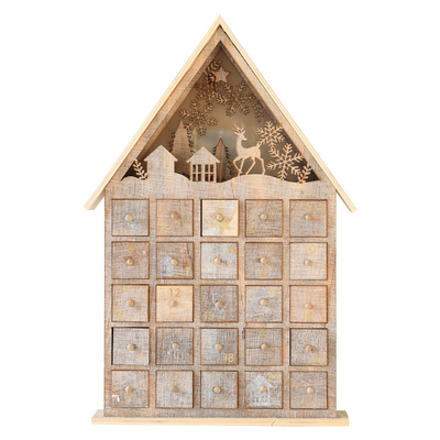 Van de de Giftdoos van luxe Creatieve Kerstmis Houten van het de Kalenderkabinet de Ladedecoratie