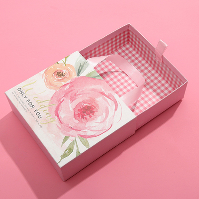 Logo Printed Pink Custom Cardboard-het Ontwerp van de de Ladeopslag van Juwelendozen
