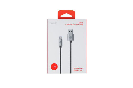 SGS Gepaste kleurdocument van de de Gegevenskabel van Usb het Verpakkende Vakje met Haak