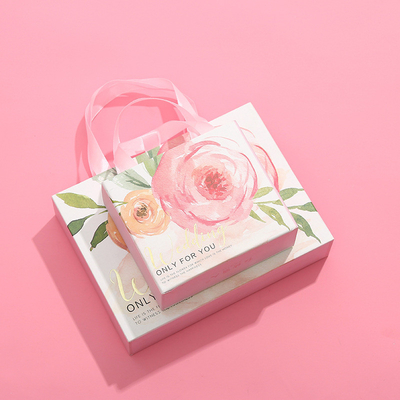 De roze van de de Juwelengift van de Zijdesjaal van de de Dozen Bulkrechthoek Doos van de Handschoonheidsmiddelen