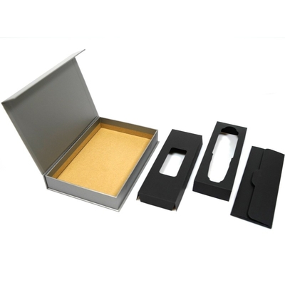 Op maat gedrukte luxe verpakking cadeau doos Zwarte Clamshell Magnetische opvouwbare cadeau dozen