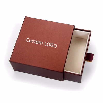 Op maat gemaakte kartonnen cadeaubon Schuifkast Ketting Halsketting Armband Ringen Juwelen Horloge Verpakkingsdozen