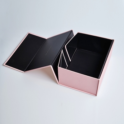 quality Op maat gemaakt zwart roze karton papier vouwbaar magnetisch sluitdoos Karton cadeaubon factory