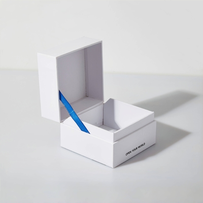 Aanpassen logo gedrukt leeg vierkant luxe juwelen cadeau verpakking doos mannen armband horloge doos
