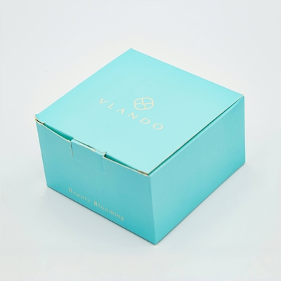 Gold Stamping Logo Custom Packaging Dozen Blauw Exquisite Face Cream Cosmetische Dozen Verpakking