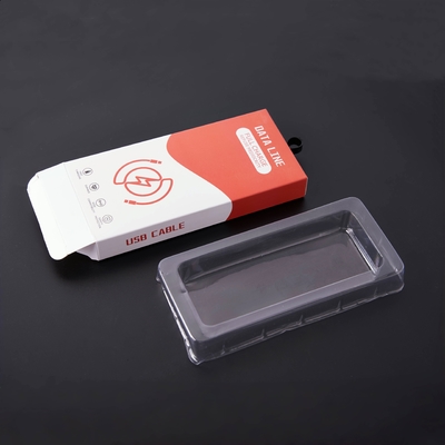 Op maat gemaakte elektronische producten Doos USB-gegevenskabel Verpakkingsdozen Met Blister