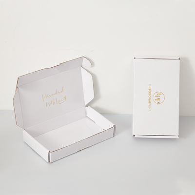 Custom logo golfpapier cadeau pakket mailer doos witte verzendpapier dozen