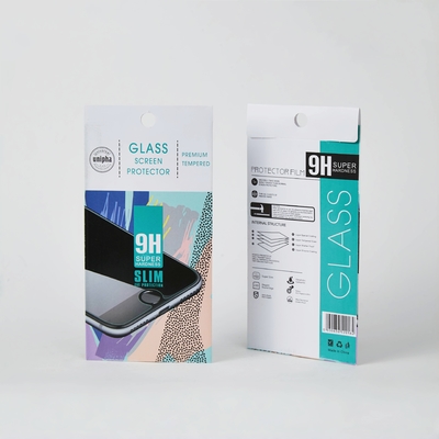 Persoonlijke afdruk telefoon gehard glas schermbeschermer enveloppen verpakkingsdoos