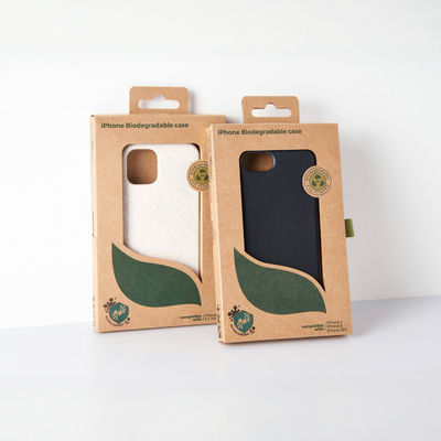 Gepersonaliseerd logo kraftpapier telefoonkast laden verpakkingsdoos voor telefoonkast papieren dozen