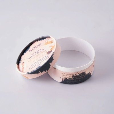 Custom gerecycleerde cilinderbuis doos karton papier parfum cadeau verpakkingsdoos