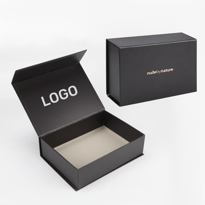 Custom Logo Zwart Boek Magnetische Geschenkdoos Rigid Karton Pakket Voor Cosmetica