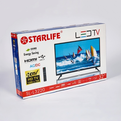 Gepersonaliseerde logo karton vouwbaar gegolfd papieren dozen voor grote Smart TV verpakkingen