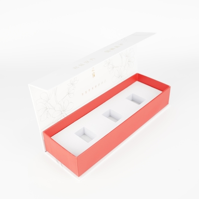 Gepersonaliseerd goud gefolieerd logo cadeau Clamshell papieren doos met verbergen magnetische gesp sluiting