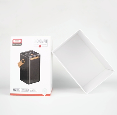 Gepaste stijve kartonnen deksel en basis cadeaubon voor draadloze powerbank productdoos verpakking