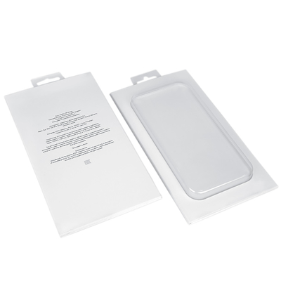 Gepersonaliseerd logo Wit mobiele telefoonhoesje Magnetische flipbox Verpakking Met PVC-venster
