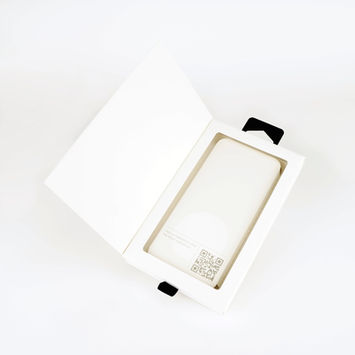 Custom Box met logo Luxe karton verpakking Gift Box met doorzichtige venster laken Box voor mobiele telefoon hoes