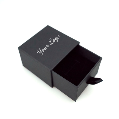 Persoonlijke maat Kleine sieraden Ring Doos Verpakking Gift Box Chipboard Materiaalstructuur voor oorbellen Halsketting Armband