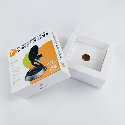 Gepersonaliseerd logo Opvouwbaar mobiele telefoonpakket Papierdoos Lazy-hoek Pakketdoos met papieren bak voor video-opname Verpakking