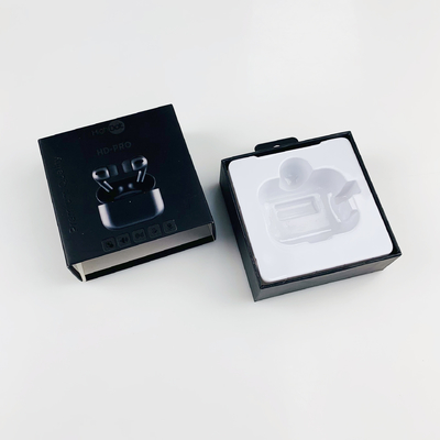ODM Bluetooth-earphonebox met embossing TWS-draadloze koptelefoon verpakkingsdoos met haakjes en blaasbak