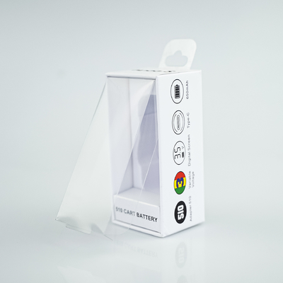 Nieuw ontwerp elektrische auto telefoon oplader doos usb auto opladen verpakkingsdozen met transparante pvc film venster