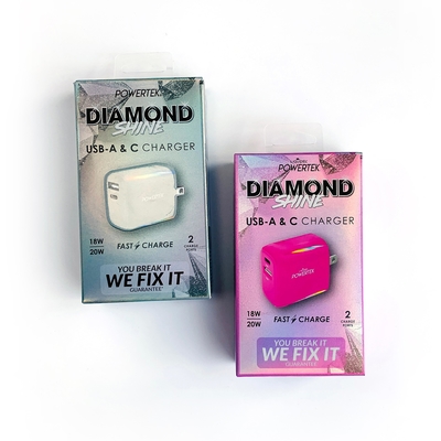 Fabriek Laser zilver Opvouwbare doos voor Oplaadkop Usb Oplaadkabel Verpakking met Haak voor Winkel